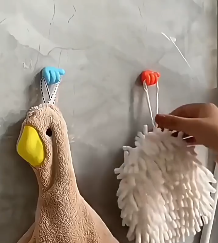 Self-Adhesive Rubber Thumb Wire Clip & Hook