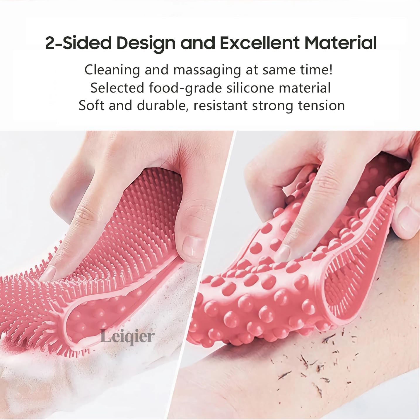 Dual Sided Extra Long Handle Bath Body Scrubber