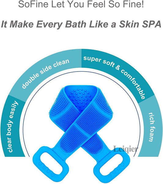 Dual Sided Extra Long Handle Bath Body Scrubber