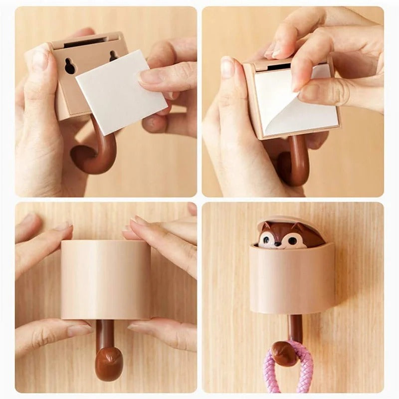 Cute Squirrel Decorative Wall Hook