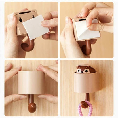 Cute Squirrel Decorative Wall Hook